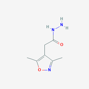 molecular formula C7H11N3O2 B3307847 2-(3,5-Dimethylisoxazol-4-yl)acetohydrazide CAS No. 934172-43-7