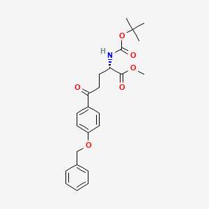 molecular formula C24H29NO6 B3307851 tert-butyl (S)-1-(methoxycarbonyl)-4-(4-(benzyloxy)phenyl)-4-oxobutylcarbamate CAS No. 934240-37-6