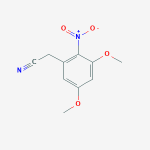 molecular formula C10H10N2O4 B3307856 2-(3,5-Dimethoxy-2-nitrophenyl)acetonitrile CAS No. 93427-22-6