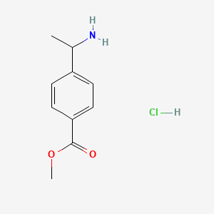molecular formula C10H14ClNO2 B3307859 Methyl 4-(1-aminoethyl)benzoate hydrochloride CAS No. 934388-45-1