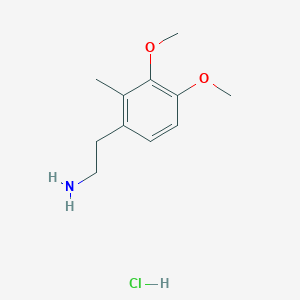 molecular formula C11H18ClNO2 B033079 2-(3,4-Dimethoxy-2-methylphenyl)ethanamine hydrochloride CAS No. 7477-53-4