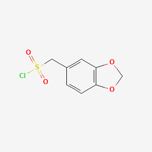 molecular formula C8H7ClO4S B3307916 Benzo[1,3]dioxol-5-YL-methanesulfonyl chloride CAS No. 935534-05-7
