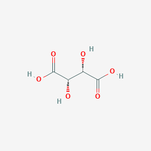 molecular formula C4H6O6<br>C4H6O6<br>COOH(CHOH)2COOH B033080 D-Tartaric acid CAS No. 147-71-7