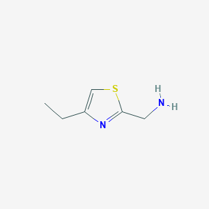 molecular formula C6H10N2S B3308100 1-(4-Ethyl-1,3-thiazol-2-yl)methanamine CAS No. 936940-69-1