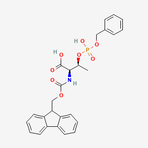 molecular formula C26H26NO8P B3308108 Fmoc-D-Thr(Po(Obzl)Oh)-OH CAS No. 937171-63-6