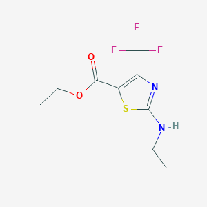 molecular formula C9H11F3N2O2S B3308154 Ethyl 2-(ethylamino)-4-(trifluoromethyl)-1,3-thiazole-5-carboxylate CAS No. 937597-94-9