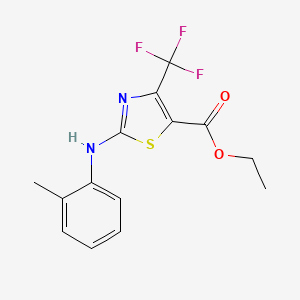 Ethyl 2-[(2-methylphenyl)amino]-4-(trifluoromethyl)-1,3-thiazole-5-carboxylate