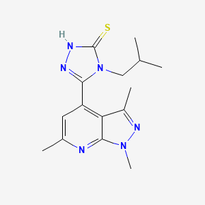 4-Isobutyl-5-(1,3,6-trimethyl-1H-pyrazolo[3,4-B]pyridin-4-YL)-4H-1,2,4-triazole-3-thiol