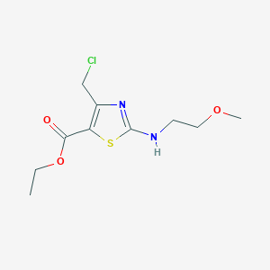 Ethyl 4-(chloromethyl)-2-[(2-methoxyethyl)amino]-1,3-thiazole-5-carboxylate