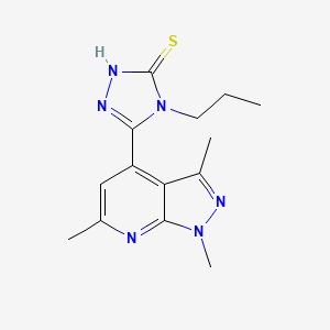 4-propyl-5-(1,3,6-trimethyl-1H-pyrazolo[3,4-b]pyridin-4-yl)-4H-1,2,4-triazole-3-thiol