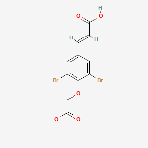 B3308234 (2E)-3-{3,5-dibromo-4-[(methoxycarbonyl)methoxy]phenyl}prop-2-enoic acid CAS No. 937599-58-1