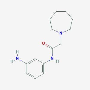 molecular formula C14H21N3O B3308276 N-(3-aminophenyl)-2-(azepan-1-yl)acetamide CAS No. 937627-48-0