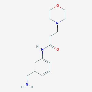 molecular formula C14H21N3O2 B3308283 N-[3-(aminomethyl)phenyl]-3-(morpholin-4-yl)propanamide CAS No. 937631-19-1