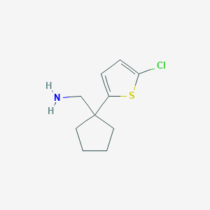molecular formula C10H14ClNS B3308316 [1-(5-Chlorothiophen-2-yl)cyclopentyl]methanamine CAS No. 937651-31-5