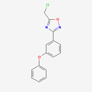 molecular formula C15H11ClN2O2 B3308338 5-(Chloromethyl)-3-(3-phenoxyphenyl)-1,2,4-oxadiazole CAS No. 937664-97-6