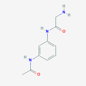molecular formula C10H13N3O2 B3308538 2-Amino-N-(3-acetamidophenyl)acetamide CAS No. 938337-57-6
