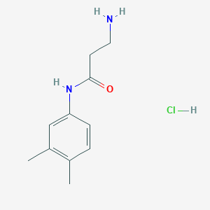 molecular formula C11H17ClN2O B3308578 N~1~-(3,4-dimethylphenyl)-beta-alaninamide hydrochloride CAS No. 938515-51-6