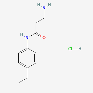 molecular formula C11H17ClN2O B3308592 N~1~-(4-ethylphenyl)-beta-alaninamide hydrochloride CAS No. 938515-57-2