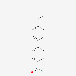 molecular formula C16H16O B3308707 4-(4-n-Propylphenyl)benzaldehyde CAS No. 93972-05-5