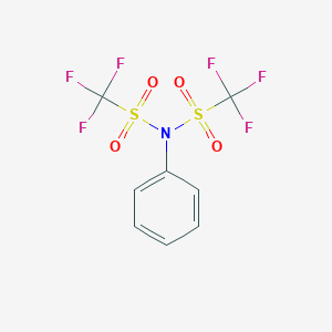 molecular formula C8H5F6NO4S2 B033088 N,N-Bis(trifluoromethylsulfonyl)aniline CAS No. 37595-74-7