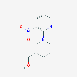molecular formula C11H15N3O3 B3308832 (1-(3-Nitropyridin-2-yl)piperidin-3-yl)methanol CAS No. 939986-67-1