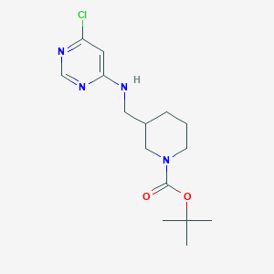 molecular formula C15H23ClN4O2 B3308833 tert-Butyl 3-(((6-chloropyrimidin-4-yl)amino)methyl)piperidine-1-carboxylate CAS No. 939986-78-4