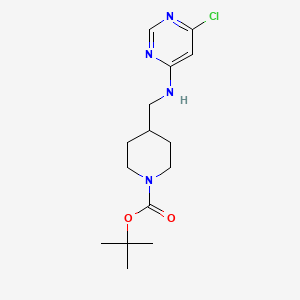 molecular formula C15H23ClN4O2 B3308839 tert-Butyl 4-(((6-chloropyrimidin-4-yl)amino)methyl)piperidine-1-carboxylate CAS No. 939986-79-5