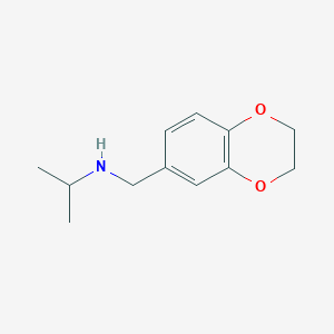 B3308872 (2,3-Dihydro-benzo[1,4]dioxin-6-ylmethyl)-isopropyl-amine CAS No. 940360-70-3