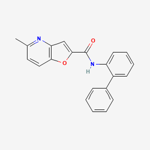 molecular formula C21H16N2O2 B3309076 N-{[1,1'-biphenyl]-2-yl}-5-methylfuro[3,2-b]pyridine-2-carboxamide CAS No. 941881-34-1