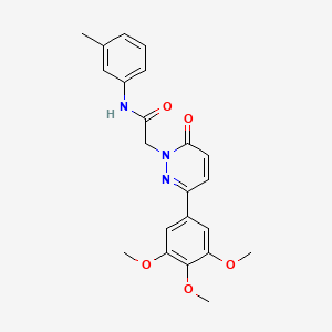 molecular formula C22H23N3O5 B3309082 N-(3-methylphenyl)-2-[6-oxo-3-(3,4,5-trimethoxyphenyl)-1,6-dihydropyridazin-1-yl]acetamide CAS No. 941883-50-7