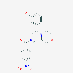 molecular formula C20H23N3O5 B3309323 N-[2-(3-methoxyphenyl)-2-(morpholin-4-yl)ethyl]-4-nitrobenzamide CAS No. 941940-50-7