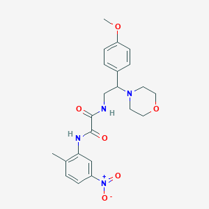 molecular formula C22H26N4O6 B3309483 N'-[2-(4-methoxyphenyl)-2-(morpholin-4-yl)ethyl]-N-(2-methyl-5-nitrophenyl)ethanediamide CAS No. 941976-99-4