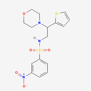 N-(2-morpholino-2-(thiophen-2-yl)ethyl)-3-nitrobenzenesulfonamide