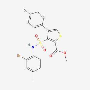 molecular formula C20H18BrNO4S2 B3309489 Methyl 3-[(2-bromo-4-methylphenyl)sulfamoyl]-4-(4-methylphenyl)thiophene-2-carboxylate CAS No. 941979-05-1