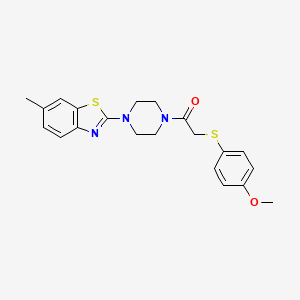 2-((4-Methoxyphenyl)thio)-1-(4-(6-methylbenzo[d]thiazol-2-yl)piperazin-1-yl)ethanone