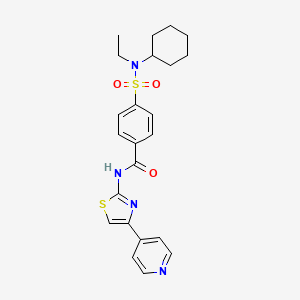 4-(N-cyclohexyl-N-ethylsulfamoyl)-N-(4-(pyridin-4-yl)thiazol-2-yl)benzamide