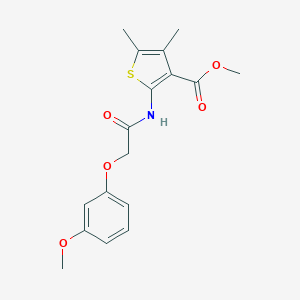 molecular formula C17H19NO5S B330979 methyl 2-{[(3-methoxyphenoxy)acetyl]amino}-4,5-dimethyl-3-thiophenecarboxylate 