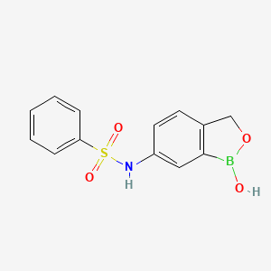 molecular formula C13H12BNO4S B3309815 N-(1-Hydroxy-1,3-dihydro-2,1-benzoxaborol-6-yl)benzenesulfonamide CAS No. 943311-41-9