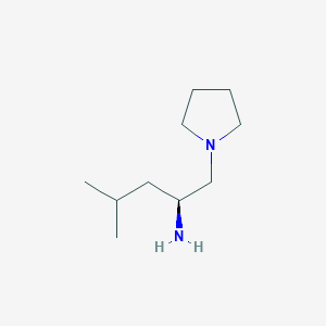 molecular formula C10H22N2 B3309876 (2S)-4-methyl-1-(pyrrolidin-1-yl)pentan-2-amine CAS No. 943754-35-6