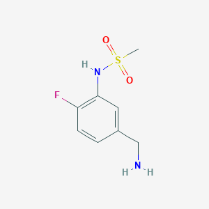 molecular formula C8H11FN2O2S B3309885 Methanesulfonamide, N-[5-(aminomethyl)-2-fluorophenyl]- CAS No. 943894-81-3