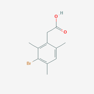 molecular formula C11H13BrO2 B3309889 2-(3-Bromo-2,4,6-trimethylphenyl)acetic acid CAS No. 944-82-1