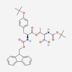 (2S,3R)-3-[(2S)-2-(9H-fluoren-9-ylmethoxycarbonylamino)-3-[4-[(2-methylpropan-2-yl)oxy]phenyl]propanoyl]oxy-2-[(2-methylpropan-2-yl)oxycarbonylamino]butanoic acid