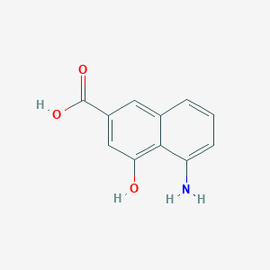 molecular formula C11H9NO3 B3310148 5-Amino-4-hydroxy-2-naphthalenecarboxylic acid CAS No. 945034-39-9