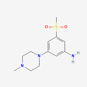 molecular formula C12H19N3O2S B3310156 3-(4-Methylpiperazin-1-yl)-5-(methylsulfonyl)aniline CAS No. 945397-20-6
