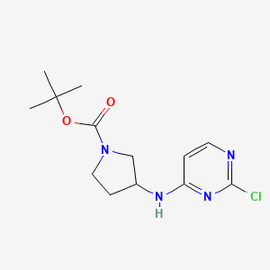 molecular formula C13H19ClN4O2 B3310233 tert-Butyl 3-((2-chloropyrimidin-4-yl)amino)pyrrolidine-1-carboxylate CAS No. 945895-38-5