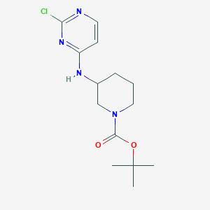 molecular formula C14H21ClN4O2 B3310244 Tert-butyl 3-[(2-chloropyrimidin-4-yl)amino]piperidine-1-carboxylate CAS No. 945895-44-3