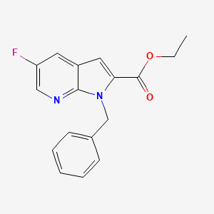 molecular formula C17H15FN2O2 B3310250 Ethyl 1-benzyl-5-fluoro-1H-pyrrolo[2,3-b]pyridine-2-carboxylate CAS No. 945912-77-6