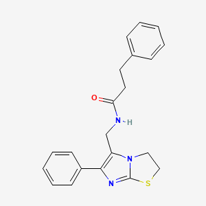 3-phenyl-N-((6-phenyl-2,3-dihydroimidazo[2,1-b]thiazol-5-yl)methyl)propanamide