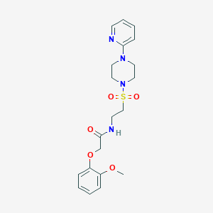 2-(2-methoxyphenoxy)-N-(2-((4-(pyridin-2-yl)piperazin-1-yl)sulfonyl)ethyl)acetamide