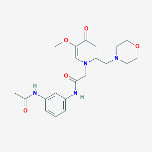 N-(3-acetamidophenyl)-2-(5-methoxy-2-(morpholinomethyl)-4-oxopyridin-1(4H)-yl)acetamide